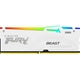 Kingston FURY Beast KF564C32BWA-32 32GB (1x32GB) RGB White System Memory, 6400MT/s, DDR5, CL32, DIMM, AMD EXPO Certified Kingston FURY Beast KF564C32BWA-32 32GB (1x32GB) RGB White System Memory, 6400MT/s, DDR5, CL32, DIMM, AMD EXPO Certified